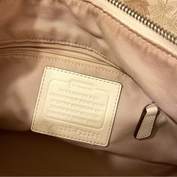 COACH White Perforated Leather Hobo Bag - Picture 3 of 4